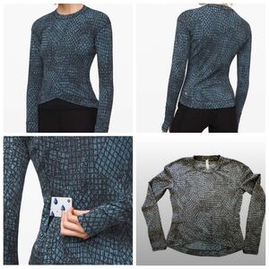 NWOT Lululemon Rulu Long Sleeve Blue Top.